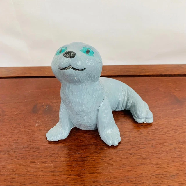 Vintage Adorable Hand Painted Seal Statue