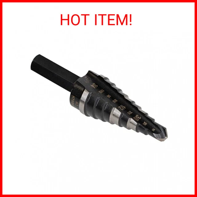 Klein Tools KTSB03 Step Drill Bit Double Fluted #3, 1/4 to 3/4-Inch with Easy-to