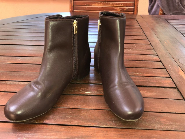 jolies bottines zippées cuir marron BATA pointure 40 EXCELLENT ETAT 2