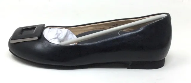 Propet Women's Julia Slip On Ballet Flat Shoes Black Leather Size 7 AA(N)