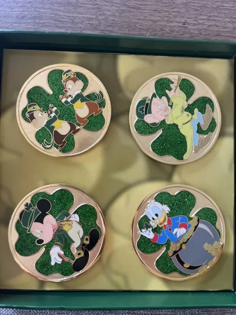 RARE Disney Shopping St. Patricks Day Mystery Disney Pin Set LE 500 2007 2