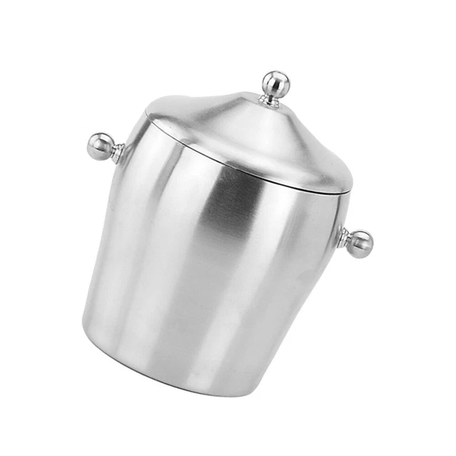 Contenitore ghiaccio con coperchio contenitore contenitore cubetti di ghiaccio acciaio inossidabile
