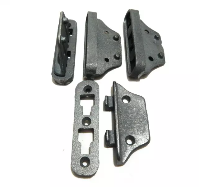 Vintage Bed Rail Brackets Set Cast Iron 4" Bedfast