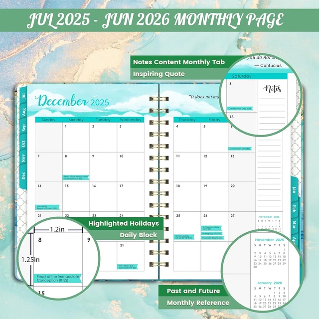 2025-2026 PLANNER - Planner 2025-2026, Weekly and Monthly Planner, July ...