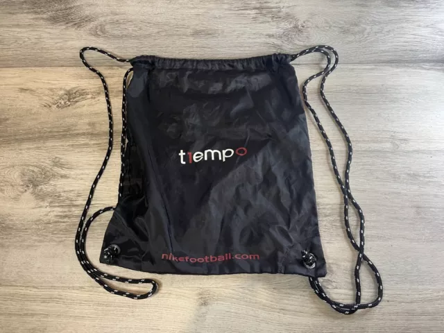 Nike Tiempo Legend 1 Black Red Soccer Cleat Drawstring Shoe Bag