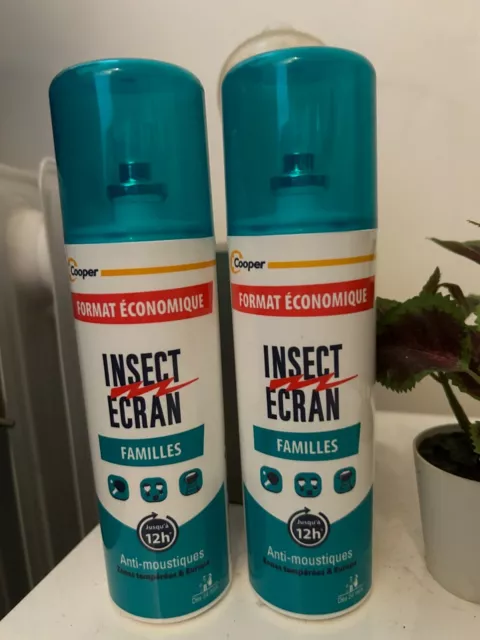 INSECT ECRAN - Anti-moustiques - Spray répulsif peau NEUF 2x200ml