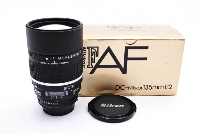NIKON AF DC NIKKOR 135mm f2 Defocus Image Control Telephoto Len Near Mint!