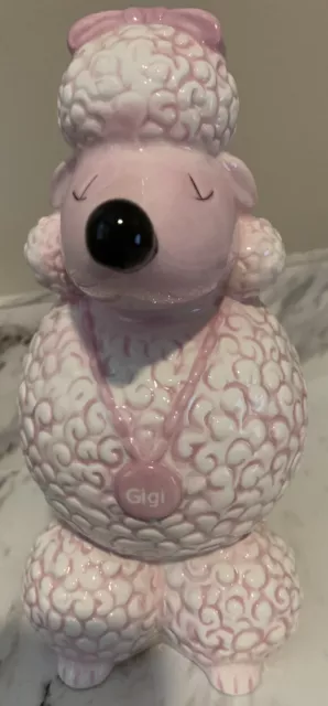 Mary Kay 'Gigi'  Ceramic Pink Poodle Piggy Coin Bank