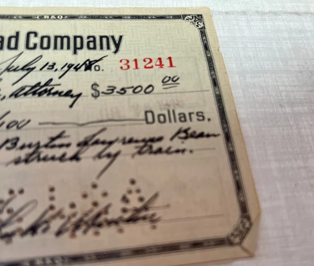 (2) 1948 Chicago Burlington Quincy Railroad Company Cancelled CheckS 4 CLAIMS 3