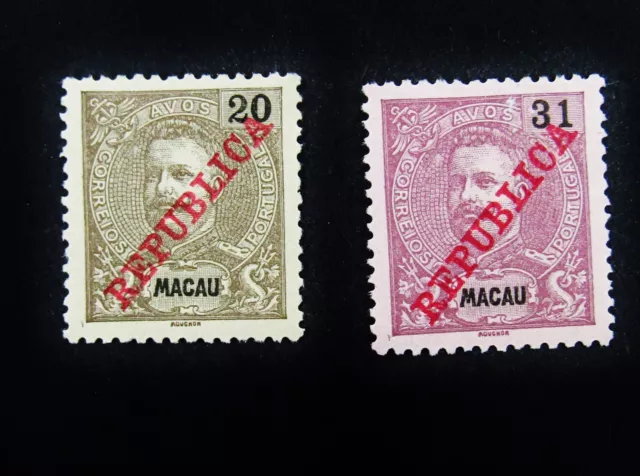 nystamps Portugal Macao Stamp # 157A.157B Mint NG        M22y790