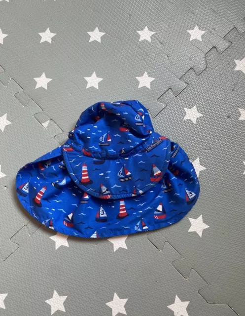 jojo mamma bambino cappello da sole estivo ragazzi bambino bambino blu barche a vela 1-2 anni