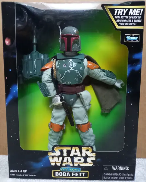 Star Wars 12" Electronic Boba Fett action figure Hasbro Power of the Force 1998