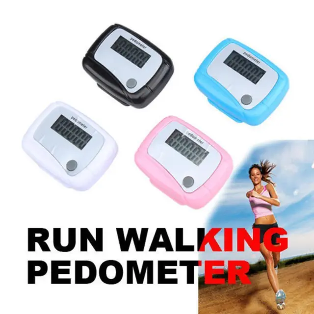 LCD Digital Step Pedometer Walking Calorie Counter Run C4D2 Belt ~UK S0K2