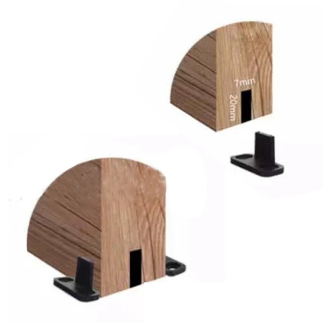 2x Floor Bottom Sliding Barn Door Guide Adjustable Stay Roller Hardware Set AU