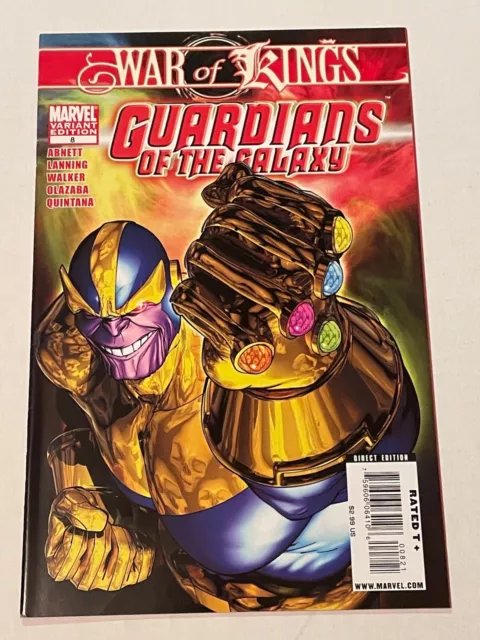 GUARDIANS OF THE GALAXY #8 Variant Thanos Infinity Gauntlet MARVEL VF+ 2009