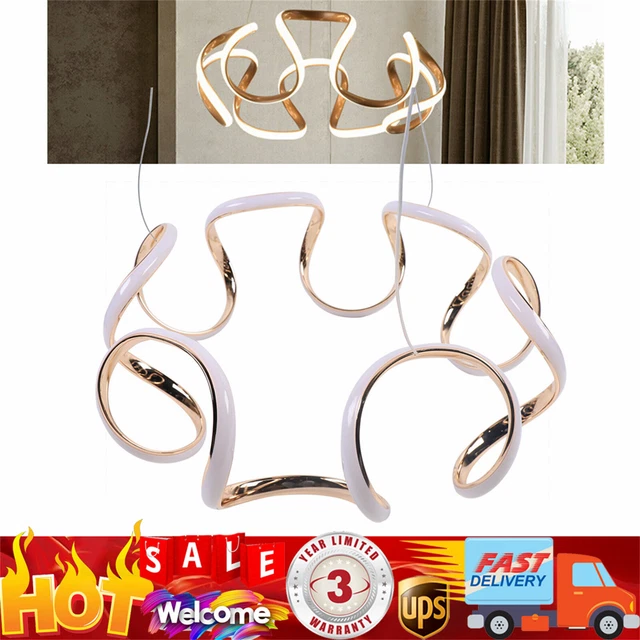 Nordic LED Acrylic Ceiling Lamp Creative Curved Twist Chandelier Pendant Light