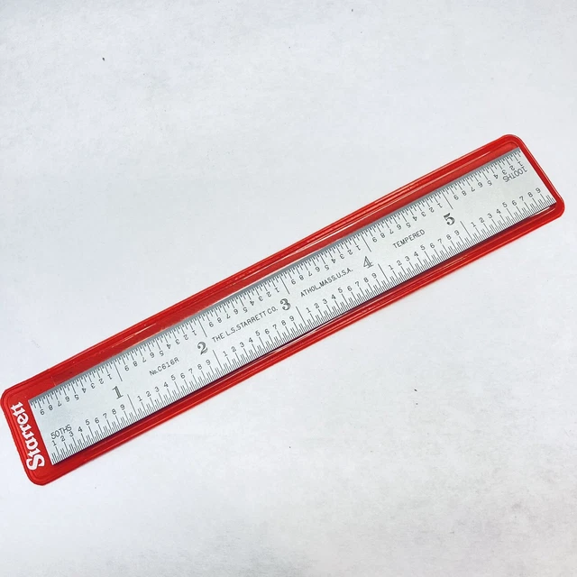 Starrett C616R-6 Spring Tempered Steel Rule with Inch Graduations IN STOCK