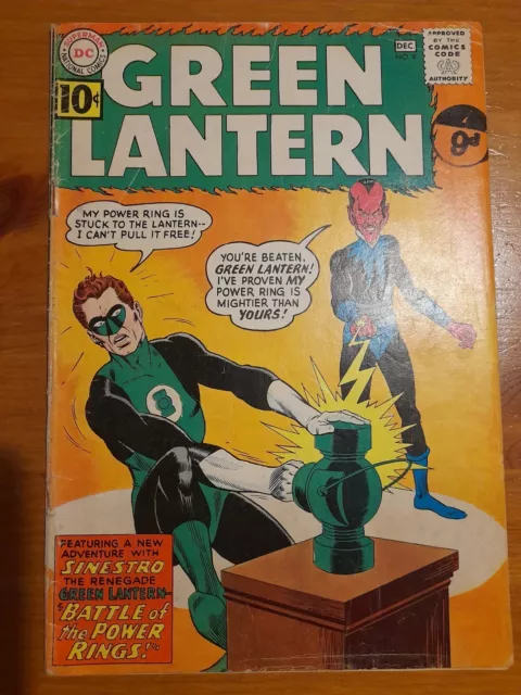 Green Lantern #9 Nov 1961 Good+ 2.5 1st cover and 2nd appearance of Sinestro