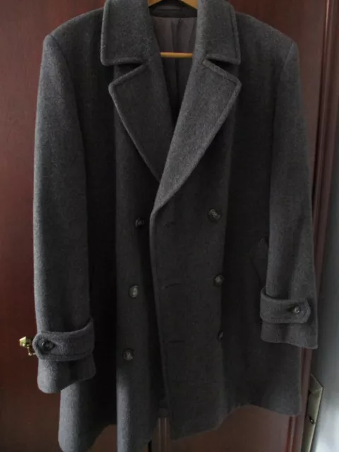 DEBENHAMS MENS DOUBLE Breasted Coat Dark Grey Wool Cashmere Medium size 30.00 PicClick UK
