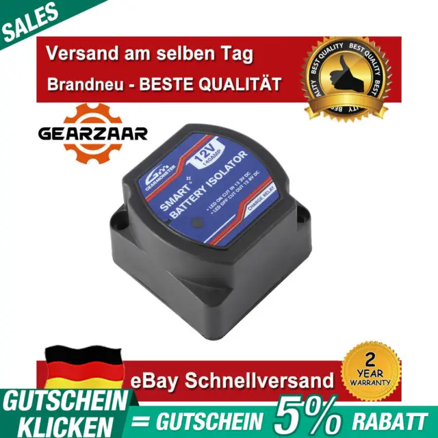 GEARZAAR 12V/140A BSR vollautomatisches Batterie Trennrelais VSR