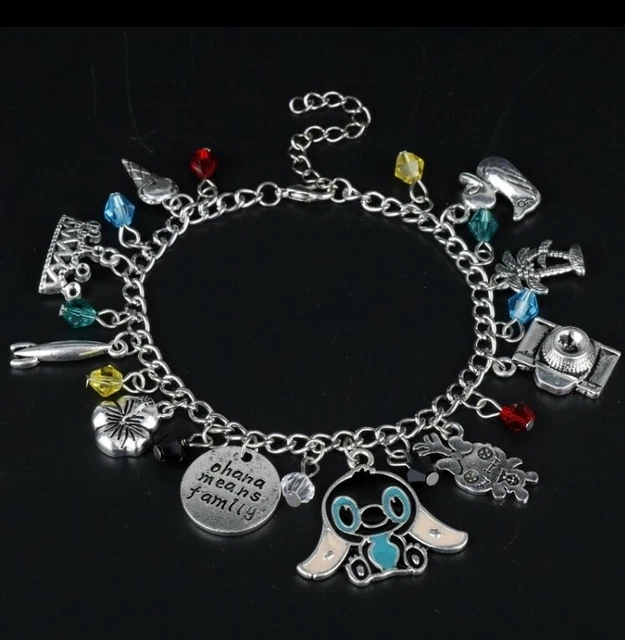 LILO AND STITCH Ohana means Family Charm Bracelet Gift Disney Uk £5.99