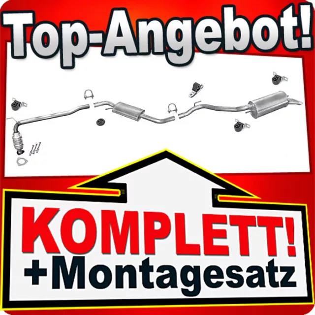 Auspuff + Katalysator für VW T4 1.9 TD 2.4D 2.5 TDI SWB-Kurz 96-03 Auspuffanlage