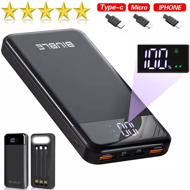 90000000mAh Power Bank USB-C Fast Charger Battery Pack Portable for Mobile Phone