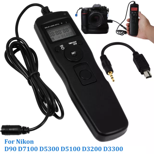 Intervalometer Timer Remote Shutter for Nikon D90 D7100 D5300 D5100 D3200 D3300