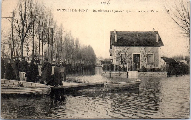 94 JOINVILLE LE PONT - crue de 1910, la rue de paris.