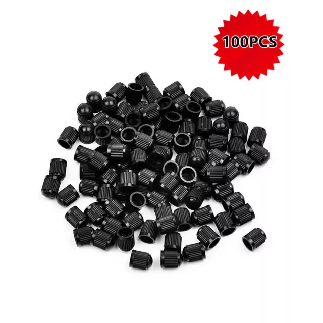 100pcs Plastic Tire Valve Air Dust Cover Stem Caps -for Wheel Car Truck SUV Bike