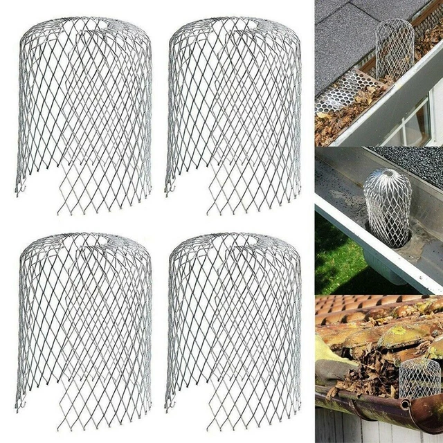 Schermi grondaia Foglie Catcher Colino Ferma Blocco 4 pz Lega di Alluminio