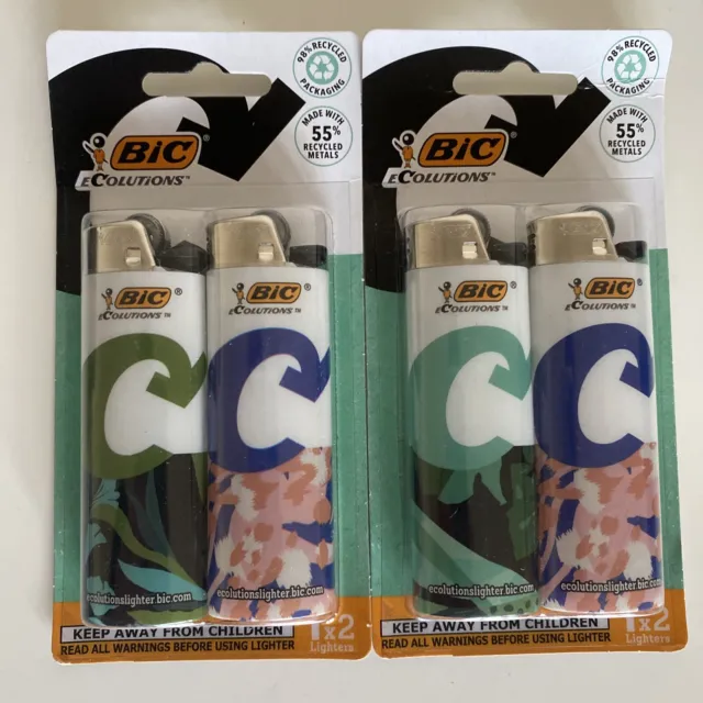 BIC Ecolutions Lighters 4 Pack (Various colors)