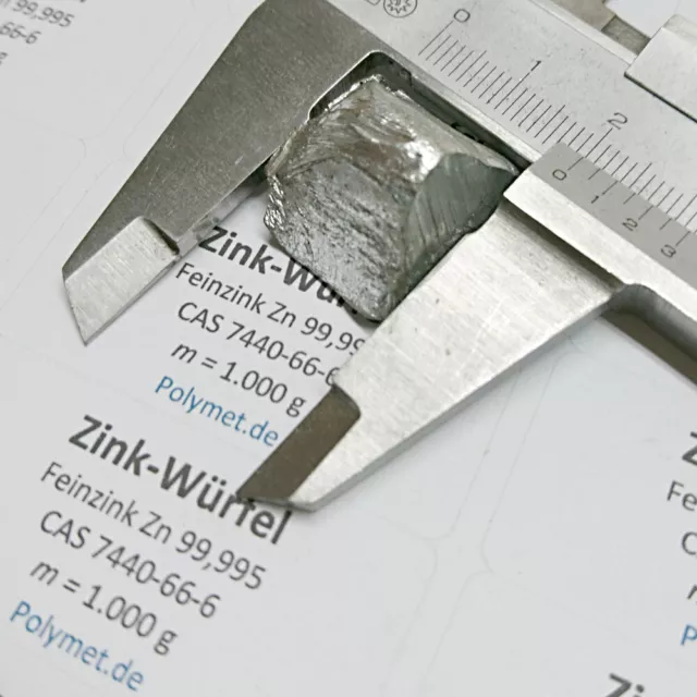 0,4 kg Zink-Würfel a ca. 3 cm³, Feinzink Zn 99,995% Metall 400 g Feuerverzinken 3