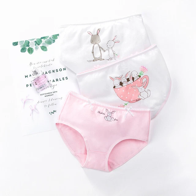 Girls 3 Pack Briefs Shorts Knickers Underwear Cotton Age 2 -16 Years