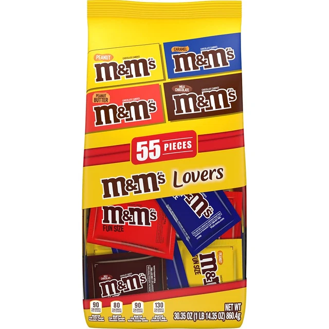 Original, Peanut, Peanut Butter & Caramel Fun Size Bulk Easter Chocolate Candy,