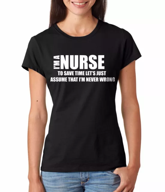 Nurse T-shirt Gift For Nurse Women's T-shirt  RN Funny Ladies T-shirt Nurse Tee
