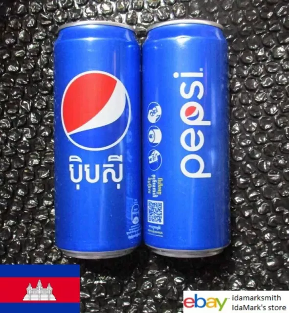LIMITED EDITION PEPSI Soda can CAMBODIA 2023 Blue 330ml 6