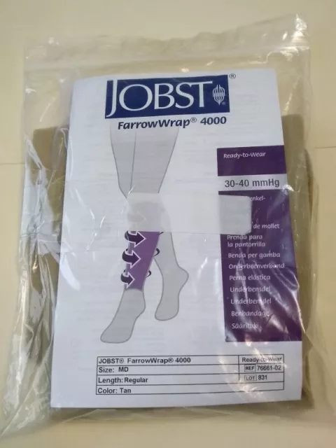Jobst FarrowWrap 4000 piernas talla MD bronceado 30-40 mmHg compresión linfedema edema NUEVO
