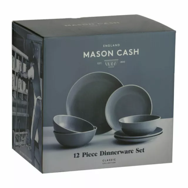 Mason Cash Round Classic Collection Kitchenware Cookware 12 Piece Dinner Set