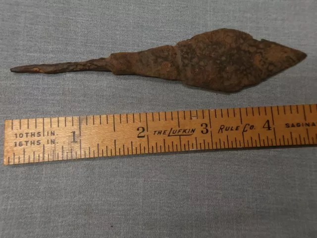 Roman Spear point 1st to 4th Century Iron, great form. Artifact from Europe