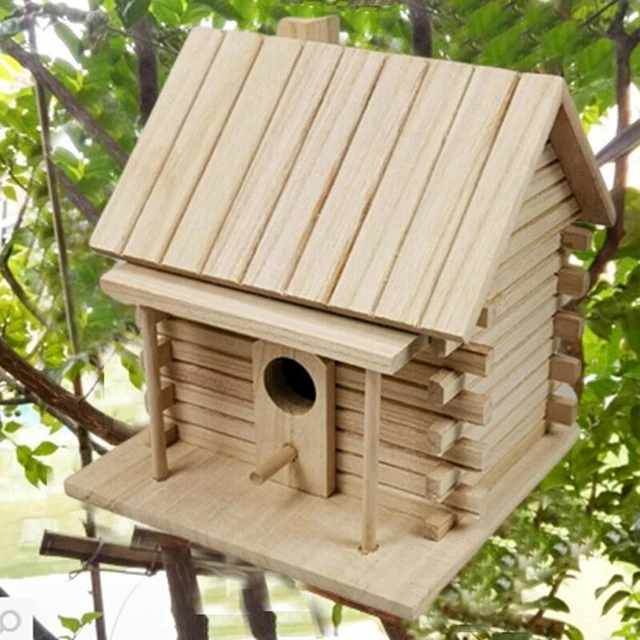 3XNest House Bird House Bird Box Wooden Box Cage Decoration Garden Ornament K6Q2 2