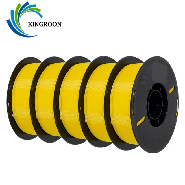 Kingroon 5 kg stampante 3D filamento PLA 1,75 mm FDM fascio bobine rotolo 1 kg lotto giallo