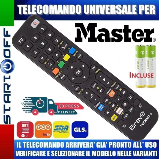 Telecomando Master Universale Clicca Sul Tuo Modello Lo Riceverai Gia Pronto