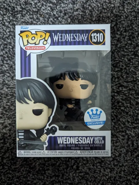 Funko Pop! TV Television Wednesday Addams with Cello #1310 & Free Protector