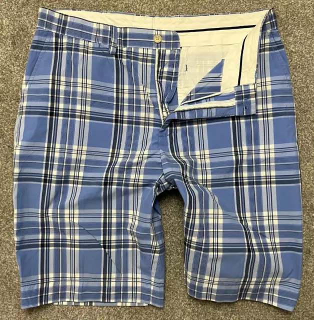 Polo Ralph Lauren Smart Chino Shorts Mens W34 Medium / Large M/L Blue Check