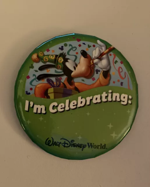 WALT DISNEY WORLD I'm Celebrating Goofy Button $5.99 - PicClick