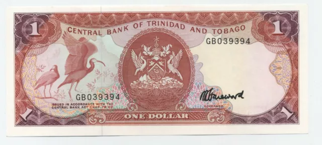 Trinidad & Tobago 1 Dollar ND 1985 Pick 36.c UNC Uncirculated Banknote