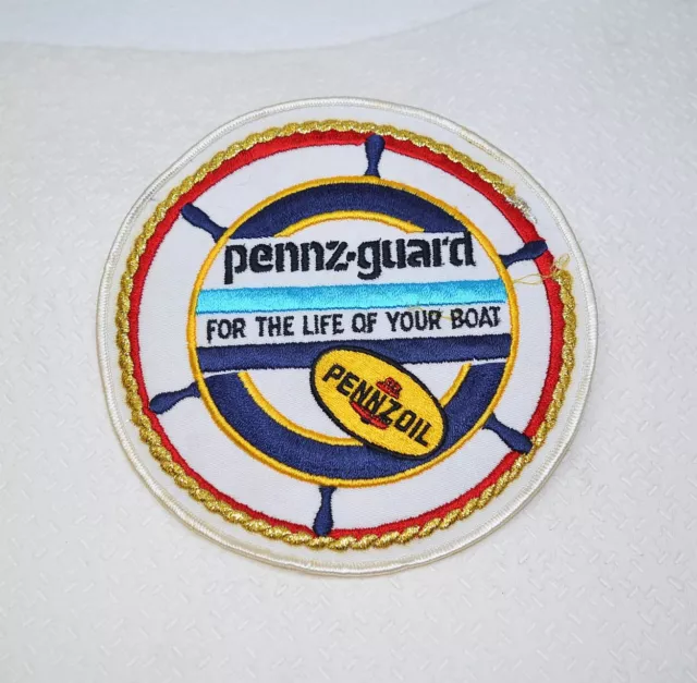 Pennzoil Pennz-Guard Boat Oil Embroidered Patch Rare Vtg 1970's Racing Unused