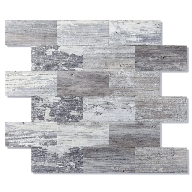 Peel and Stick Backsplash for Kitchen Rustic Wood Stick on Backsplash for Bat...