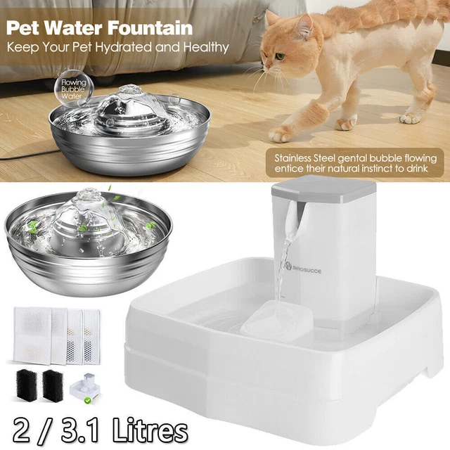 Cat Mate Water Fountain Pet Dog Drinking Dispenser Bow Drinker Tank With Filter